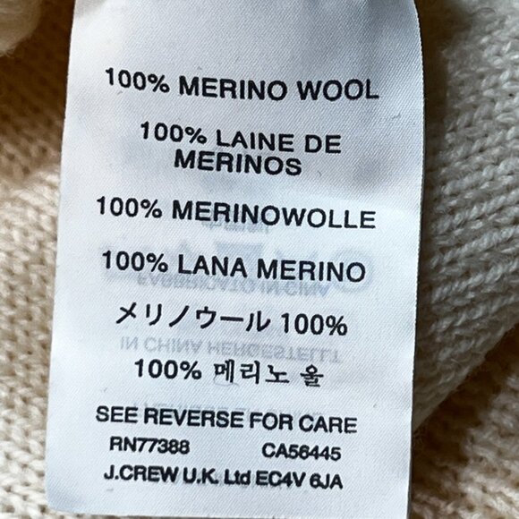 J Crew Womens‎ Small Fringe Merino Merino Wool Crewneck Sweater Cable Knit B2431 - Picture 5 of 7